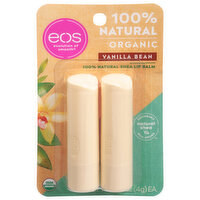 EOS Lip Balm, Organic, Vanilla Bean, 100% Natural, 2 Each