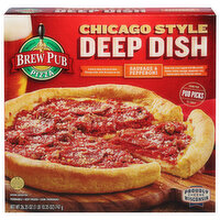 Brew Pub Pizza Pizza, Chicago Style Deep Dish, Sausage & Pepperoni, 26.35 Ounce