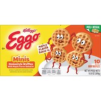 Eggo Frozen Mini Waffles, Homestyle with Maple Flavor, 10.9 Ounce