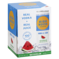 High Noon Vodka & Soda, Watermelon, 4 Each