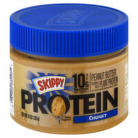 Skippy Protein Peanut Butter, Chunky, 14 Ounce