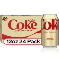 Diet Coke  Caffeine Free Soda Soft Drink, 24 Each