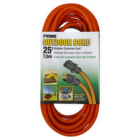 Prime Extension Cord, Outdoor, Medium Duty, 25 Foot, 1 Each