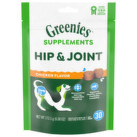 Greenies Supplements Dog Chews, Chicken Flavor, Hip & Joint, Adult, 30 Each