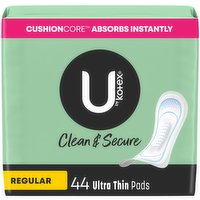 U By Kotex Ultra Thin Pads, 44 Each