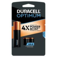 Duracell Optimum Batteries, Alkaline, AA, 1.5V, 4 Each