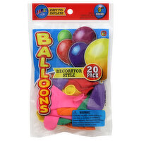 Ja-Ru Inc. Balloons, Decorator Style, Round, 9 Inch, 20 Each