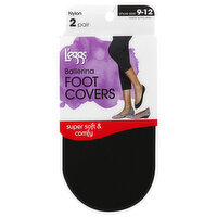 L'eggs Foot Covers, Ballerina, Black, 2 Each