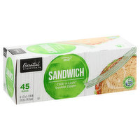 ESSENTIAL EVERYDAY Sandwich Bags, Double Zipper, 45 Each