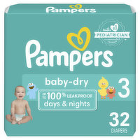 Pampers Baby Dry Baby Dry Size 3 32 Count, 32 Each