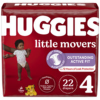 Huggies Little Movers Diapers, Disney Baby, 4 (22-37 lb), 22 Each