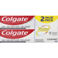 Colgate Toothpaste, Clean Mint, Value 2 Pack, 2 Each