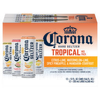 Corona Hard Seltzer, Tropical, Mix Pack, 12 Each