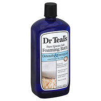 Dr Teal's Foaming Bath, Pure Epsom Salt, Detoxify & Energize with Ginger & Clay, 34 Ounce