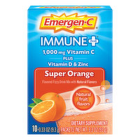 Emergen-C Vitamin C + Vitamin D & Zinc, 1000 mg, Super Orange, 10 Each