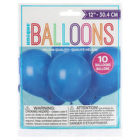Unique Balloons, Royal Blue, 12 Inches, 10 Each