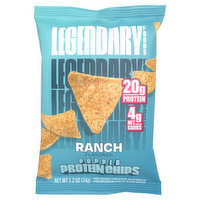 Legendary Foods Protein Chips, Ranch Flavored, Popped, 1.2 Ounce