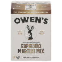 Owen's Cocktail Mixer, Non Alcoholic, Espresso Martini Mix, 4 Each