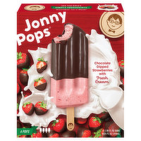 JonnyPops Ice Pop, Chocolate Dipped Strawberries, 4 Each