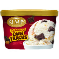 Kemps Caramel Cow Tracks Ice Cream, 1.5 Quart