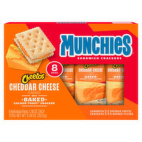 Munchies Sandwich Crackers, Cheddar Cheese Flavored, 8 Packs, 8 Each