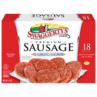 Swaggerty's Farm Original 1930 Family Recipe Sausage Patties, Seasoned Hot, Premium, 18 Each