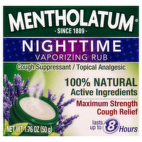 Mentholatum Vaporizing Rub, Nighttime, 1.76 Ounce