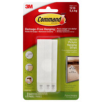 COMMAND Picture Hanging Strips, Narrow, 4 Each