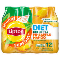 Lipton Green Tea, Diet, Pineapple Mango, 12 Each