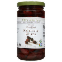 Jeff's Garden Kalamata Olives, Organic, Pitted Greek, 7 Ounce