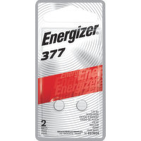 Energizer Battery, Silver Oxide, 377, 2 Each