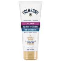 Gold Bond Age Renew Body & Face Lotion, Retinol Overnight, 7 Ounce