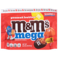 M&M's Mega Chocolate Candies, Peanut Butter, Sharing Size, 8.6 Ounce