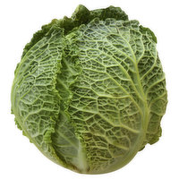 Produce Cabbage, Savoy, Green, 2.5 Pound