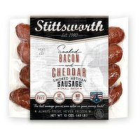 Stittsworth Smoked Bacon & Cheddar Sausage, 10 Ounce