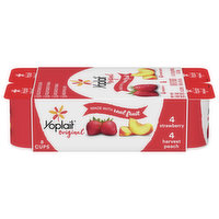 Yoplait Yogurt, Low Fat, Strawberry/Harvest Peach, 8 Each