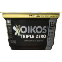 Oikos Yogurt, Greek, Blended, Vanilla, 5.3 Ounce