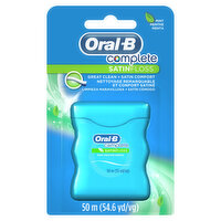 Oral-B Satin Complete Mint SatinFloss, Dental Floss, Comfort Grip, 50m, 54.6 Yard