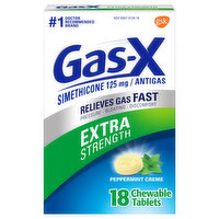 Gas-X Antigas, Extra Strength, Peppermint Creme, Chewable Tablets, 18 Each