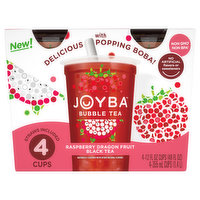 Joyba Bubble Tea, Raspberry Dragon Fruit Black Tea, 4 Each