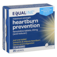 Equaline Heartburn Prevention, Maximum Strength, Tablets, 25 Each