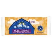 Crystal Farms Cheese, Marble Cheddar, 7 Ounce