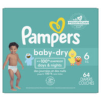 Pampers Baby Dry Baby Dry Diapers Size 6 64 Count, 64 Each
