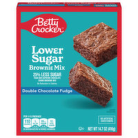 Betty Crocker Brownie Mix, Low Sugar, Double Chocolate Fudge, 14.7 Ounce