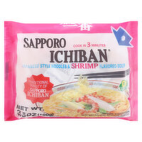 Sapporo Ichiban Japanese Style Noodles & Shrimp Flavored-Soup, 3.5 Ounce