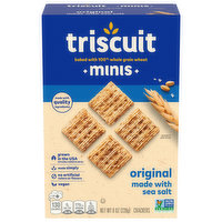 TRISCUIT Minis Original Whole Grain Wheat Crackers, 8 Ounce