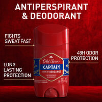 Old Spice Red Collection Old Spice Antiperspirant & Deodorant for men, Captain, 2.6oz, 2.6 Ounce