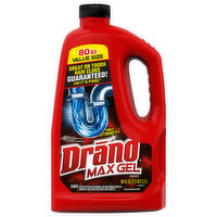 Drano Clog Remover, Max Gel, Value Size, 80 Fluid ounce