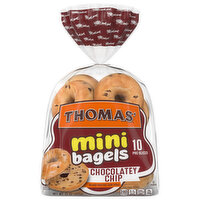 Thomas' Thomas' Chocolatey Chip Mini Bagels, 10 count, 15 oz, 15 Ounce