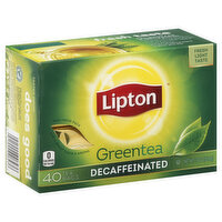 Lipton Green Tea, Decaffeinated, Bags, 40 Each